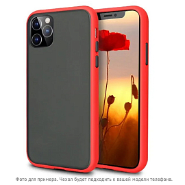 Чехол для Huawei P40 Lite, Nova 6 SE силиконовый CASE Acrylic красный