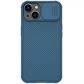 Чехол для iPhone 13, 14 гибридный Nillkin CamShield Pro синий