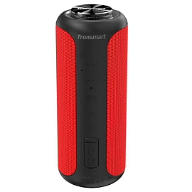 Портативная колонка Tronsmart T6 Plus Upgraded Edition с защитой от воды, USB и поддержкой MicroSD карт красная
