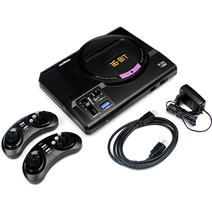 Игровая приставка Retro Genesis Sega HD Ultra 16Bit 150 игр с двумя беспроводными геймпадами черная