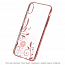 Чехол для iPhone X, XS пластиковый Devia Petunia прозрачный с розовым золотом