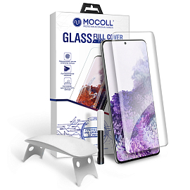 Защитное стекло для Xiaomi 12 Pro на весь экран противоударное Mocoll Platinum c УФ-клеем прозрачное