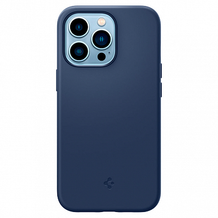Чехол для iPhone 13 Pro силиконовый Spigen Silicone Fit синий