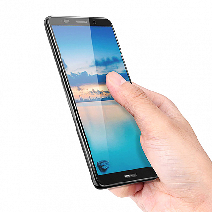 Защитное стекло для Huawei Mate 10 на весь экран противоударное черное