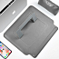 Чехол для Apple MacBook Air 13 (2018-2019) A1932, (2020) А2179, M1 (2020) A2337 кожаный футляр с подставкой WiWU Skin Pro Srand серый