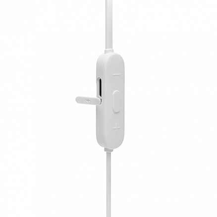 Наушники беспроводные Bluetooth JBL Tune T215BT вкладыши с микрофоном и пультом белые
