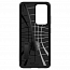 Чехол для Samsung Galaxy S21 Ultra гибридный тонкий Spigen Slim Armor черный