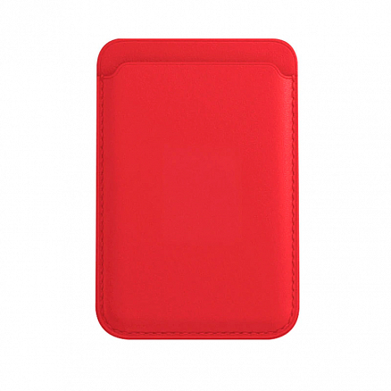Магнитный карман MagSafe для карточки на iPhone красный