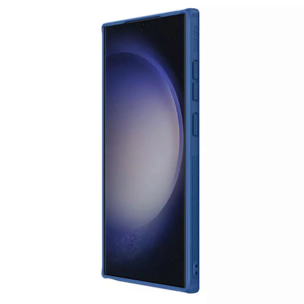Чехол для Samsung Galaxy S24 Ultra гибридный Nillkin Super Frosted Shield Pro синий