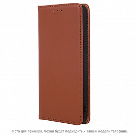 Чехол для Samsung Galaxy A02s из натуральной кожи - книжка GreenGo Smart Pro коричневый