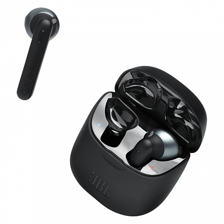 Наушники беспроводные Bluetooth JBL T220 TWS вкладыши с микрофоном черные