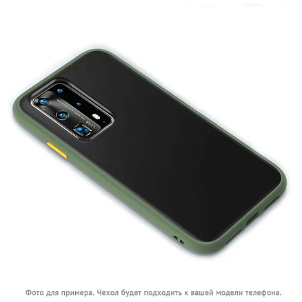 Чехол для Huawei P40 Lite, Nova 6 SE силиконовый CASE Acrylic салатовый