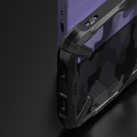 Чехол для iPhone 13 mini гибридный Ringke Fusion X Design Camo черный