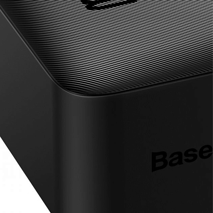 Внешний аккумулятор Baseus Bipow Digital с дисплеем 30000мАч (быстрая зарядка PD, QC 3.0, 15Вт) черный