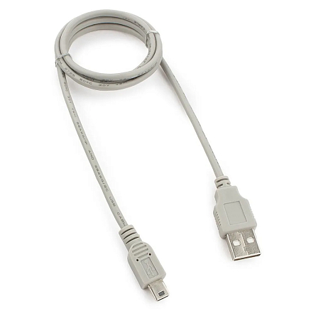 Кабель USB - MiniUSB для зарядки длина 0,9 м Gembird серый