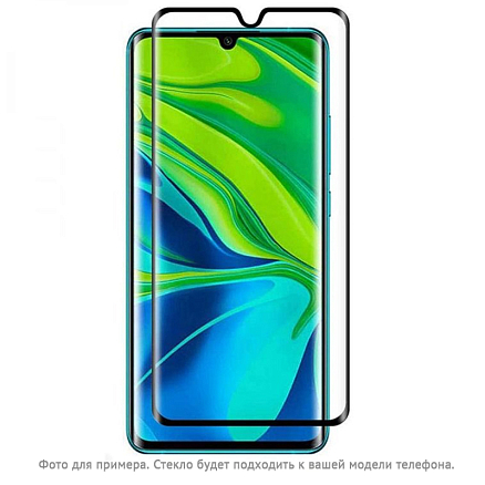 Защитное стекло для Huawei Y7 2019 на весь экран противоударное CASE Full Glue черное