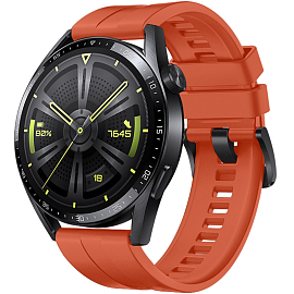 Ремешок-браслет для Huawei Watch GT 3 42 мм силиконовый Hurtel оранжевый