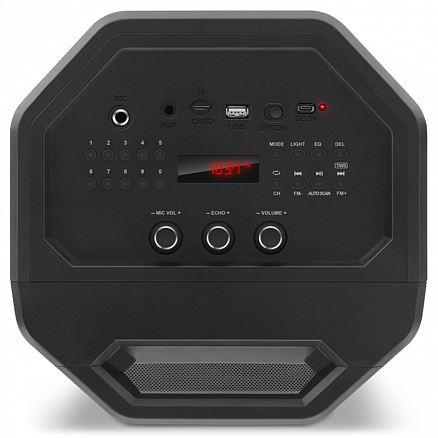 Портативная акустическая система Sven PS-680 с подсветкой, FM-радио, USB и поддержкой MicroSD карт черная