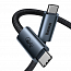Кабель Type-C - Type-C USB4 длина 1 м 100W 8K 60Hz плетеный Baseus Flash (быстрая зарядка PD) черно-серый