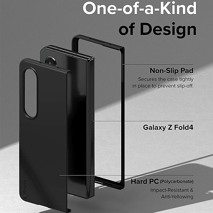 Чехол для Samsung Galaxy Z Fold 4 ультратонкий пластиковый Ringke Slim черный