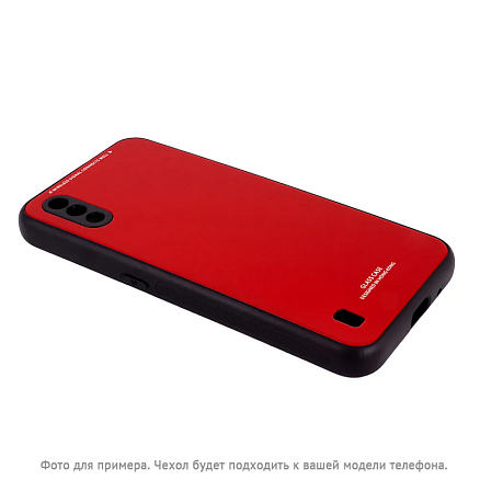 Чехол для Huawei P40 Lite, Nova 6 SE силиконовый CASE Glassy красный