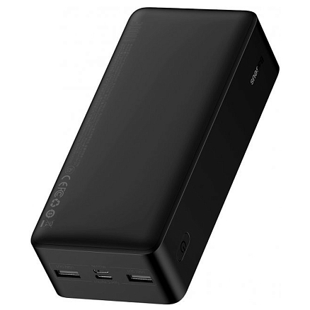 Внешний аккумулятор Baseus Bipow Digital с дисплеем 30000мАч (быстрая зарядка PD, QC 3.0, 15Вт) черный