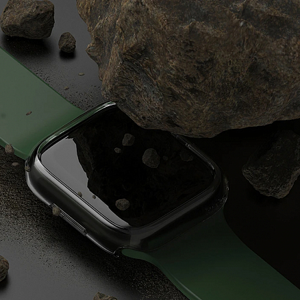 Чехол для Apple Watch 41 мм ультратонкий пластиковый Ringke Slim 2 шт. темно-синий матовый + прозрачный