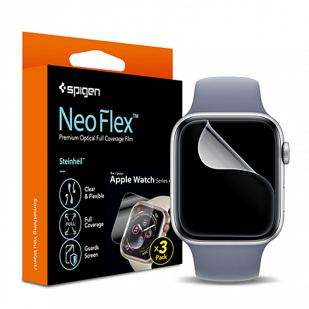 Пленка защитная на экран для Apple Watch 40 мм Spigen SGP Neo Flex комплект 3 шт.