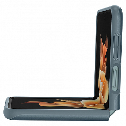 Чехол для Samsung Galaxy Z Flip 3 пластиковый тонкий Spigen Thin Fit зеленый