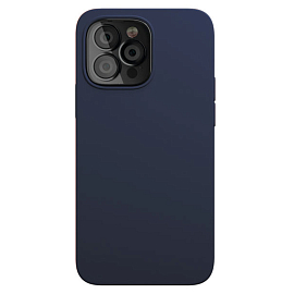 Чехол для iPhone 13 Pro силиконовый VLP Silicone Case MagSafe темно-синий