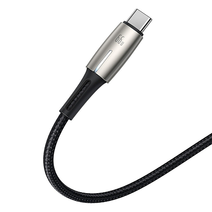 Кабель Type-C - USB 2.0 для зарядки 1 м 6А 66W Baseus Waterdrop (быстрая зарядка) черный