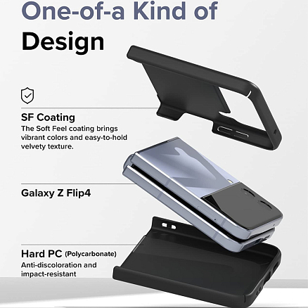 Чехол для Samsung Galaxy Z Flip 4 ультратонкий пластиковый Ringke Slim черный