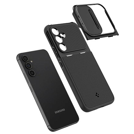 Чехол для Samsung Galaxy A54 5G гибридный Spigen Optik Armor черный