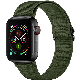 Ремешок-браслет для Apple Watch 4, 5, 6, 7, 8, SE, Ultra 42, 44, 45 и 49 мм текстильный Tech-Protect Mellow зеленый