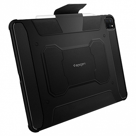Чехол для iPad Pro 12.9 2021 гелевый Spigen Rugged Armor Pro черный
