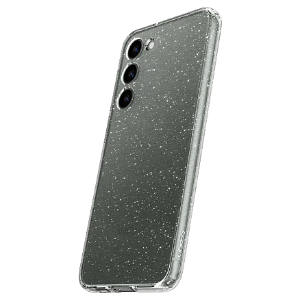 Чехол для Samsung Galaxy S23 гелевый с блестками Spigen Liquid Crystal Glitter прозрачный