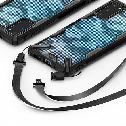 Чехол для Samsung Galaxy S20 гибридный Ringke Fusion X Design Camo черный