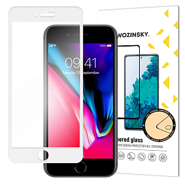 Защитное стекло для iPhone 7, 8, SE 2020, 2022 на весь экран противоударное Wozinsky Full Glue белое