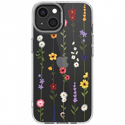 Чехол для iPhone 13 гибридный Spigen Cyrill Cecile Flower Garden прозрачный