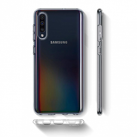 Чехол для Samsung Galaxy A30s, A50, A50s гелевый ультратонкий Spigen SGP Liquid Crystal прозрачный