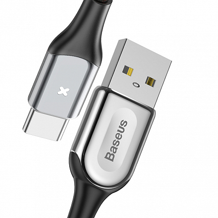 Кабель Type-C - USB 2.0 для зарядки 1 м 3А плетеный Baseus X-Type (быстрая зарядка QC 3.0) красный