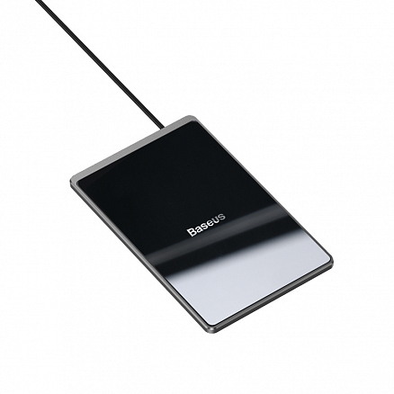 Беспроводная зарядка для телефона ультратонкая 15W Baseus Card (быстрая зарядка) черная