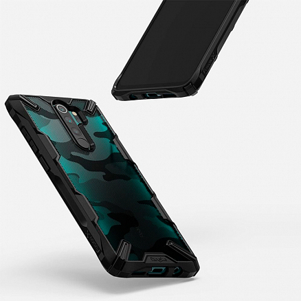 Чехол для Xiaomi Redmi Note 8 Pro гибридный Ringke Fusion X Design Camo черный