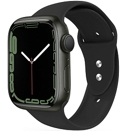 Ремешок-браслет для Apple Watch 4, 5, 6, 7, 8, SE, Ultra 42, 44, 45 и 49 мм силиконовый Tech-Protect IconBand черный