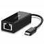 Переходник Type-C (Thunderbolt 3) - Gigabit Ethernet длина 7,5 см Ugreen US236 черный