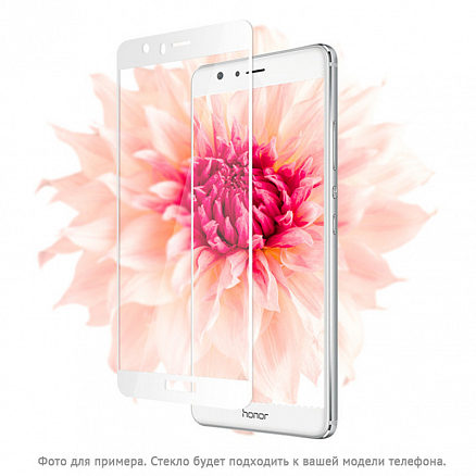 Защитное стекло для Huawei Mate 20 на весь экран противоударное ISA Tech белое