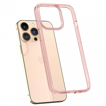 Чехол для iPhone 13 Pro гибридный Spigen Ultra Hybrid прозрачно-розовый