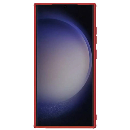 Чехол для Samsung Galaxy S24 Ultra гибридный Nillkin Super Frosted Shield Pro красный