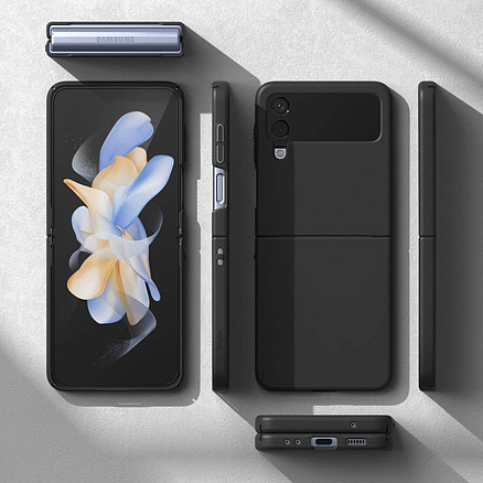 Чехол для Samsung Galaxy Z Flip 4 ультратонкий пластиковый Ringke Slim черный