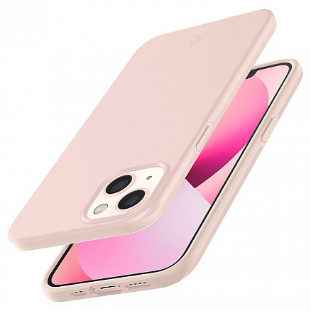 Чехол для iPhone 13 mini пластиковый тонкий Spigen Thin Fit розовый